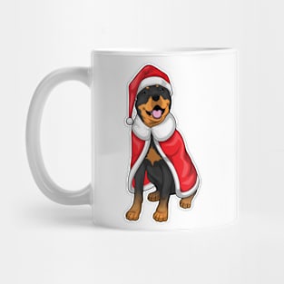 Rottweiler Christmas Santa hat Mug